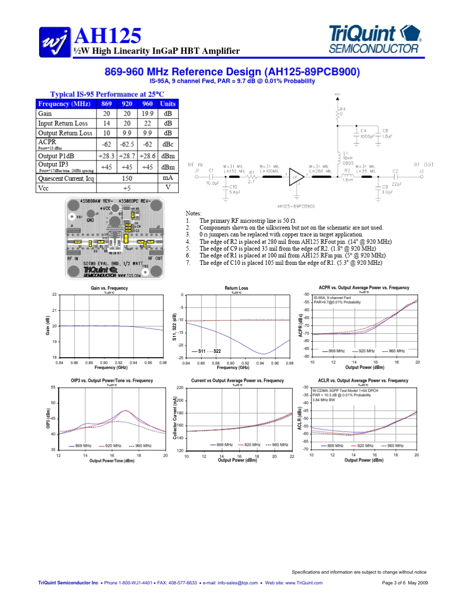 AH125射频放大器_第3页