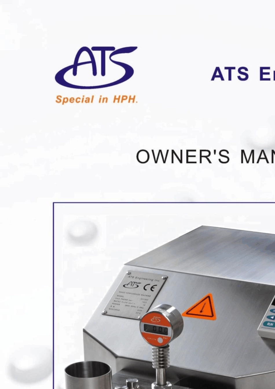 AH1500压力破碎中文说明书_第1页