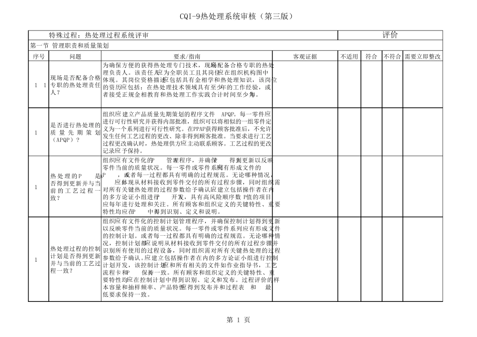 AIAG_CQI9热处理系统评估过程审核表_第1页