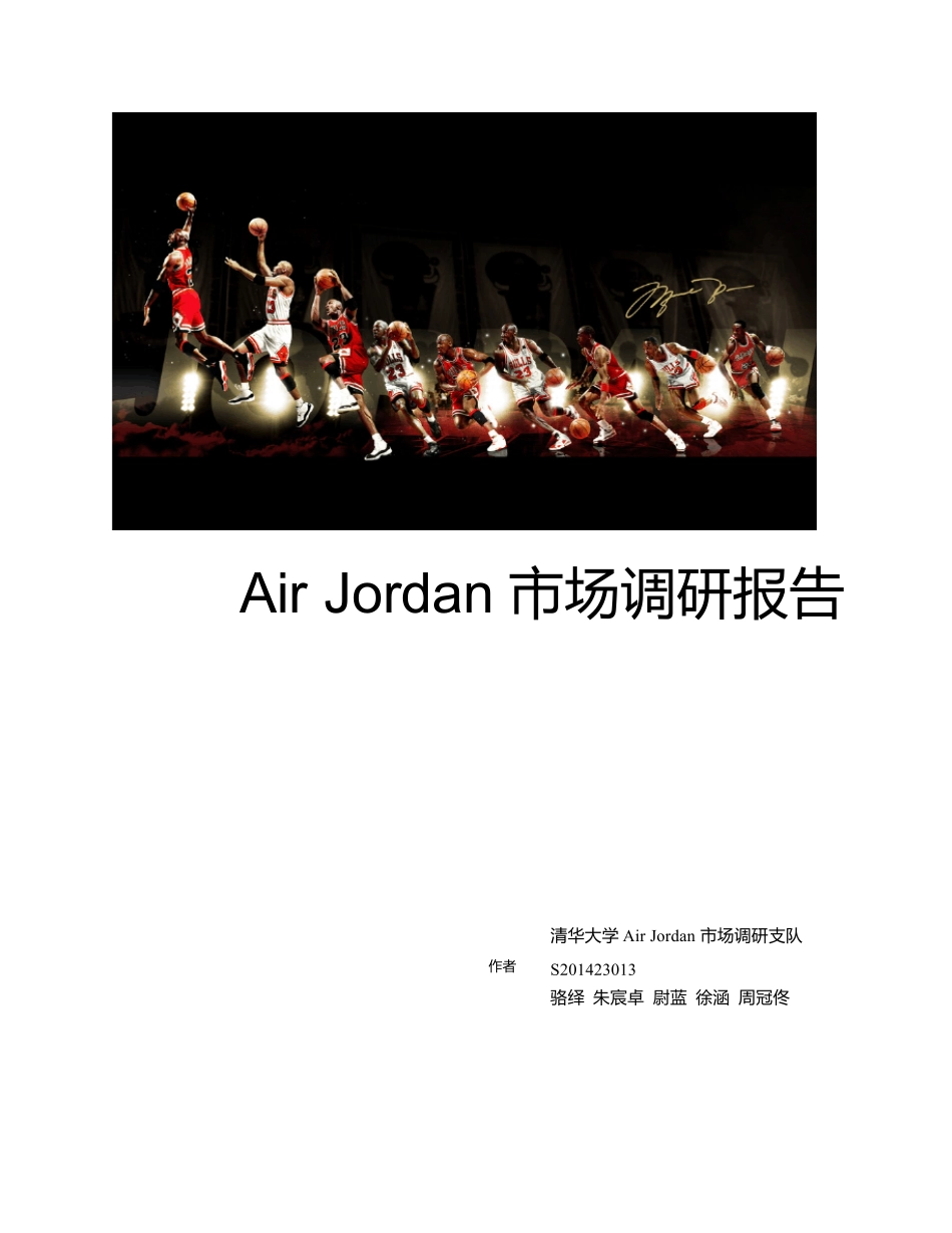 AirJordan市场调研报告_第1页