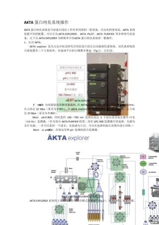 AKTA纯化系统操作