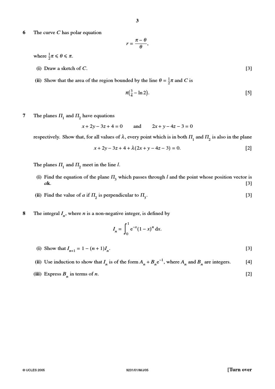 Alevel进阶数学真题05年纯数学_第3页