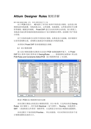 AltiumDesignerRules规则详解