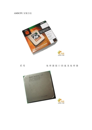 AM2接口CPU安装方法