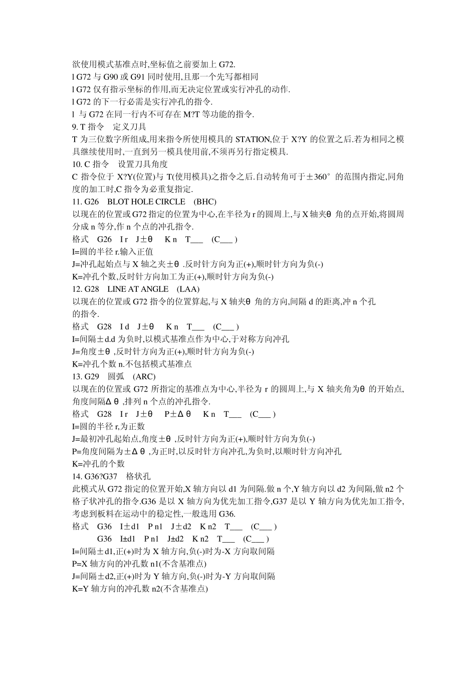 AMADA数控冲床指令介绍_第2页