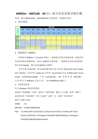 AMESim与MATLAB_Simulink联合仿真接口配置
