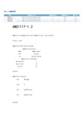 AMS1117全系列