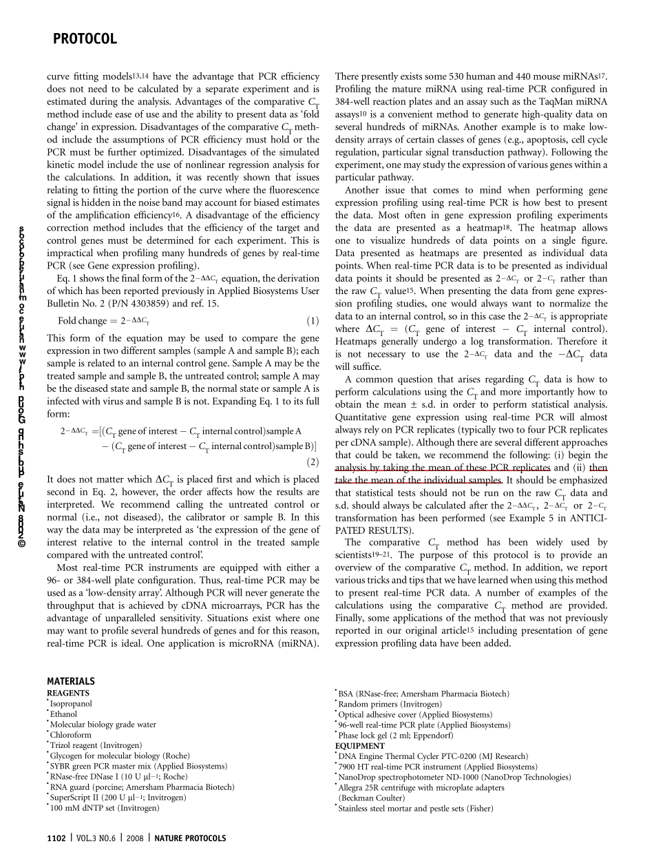 AnalyzingrealtimePCRdatabythecomparativeC(T)method_第2页