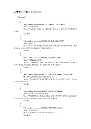 Android所有权限