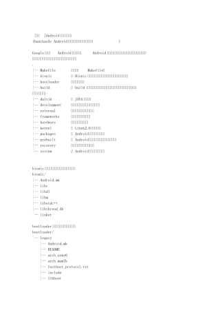 Android的源代码结构