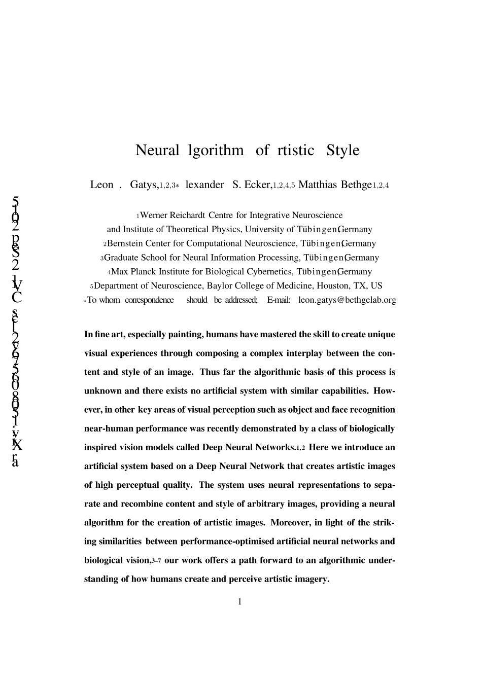 ANeuralAlgorithmofArtisticStlye_第1页