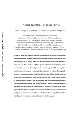 ANeuralAlgorithmofArtisticStlye
