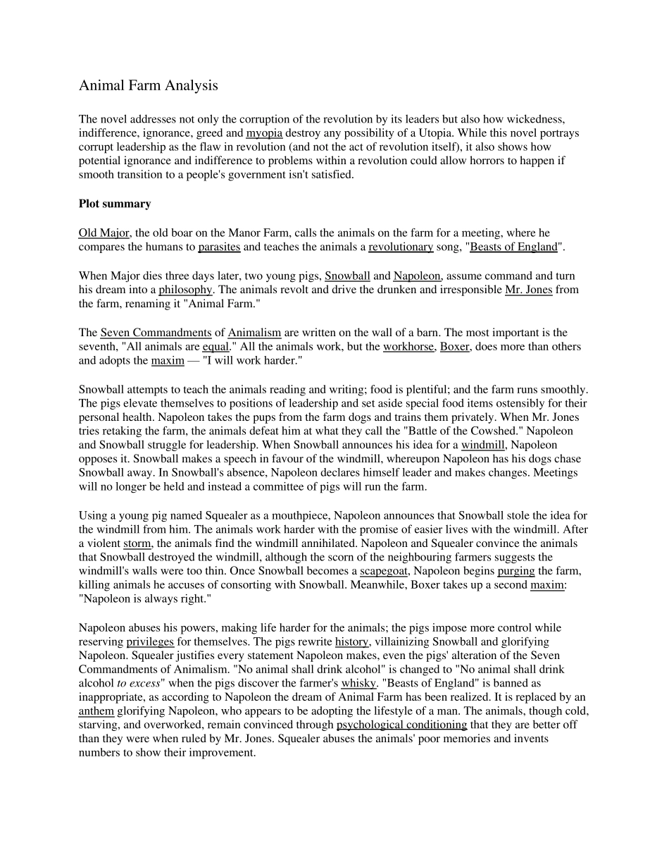 AnimalFarmAnalysis_第1页