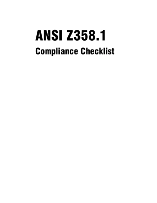 ANSIGuide洗眼器标准
