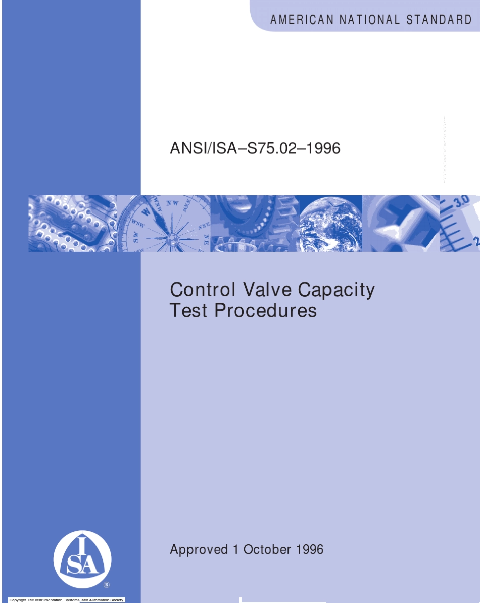 ANSIISA–S75.02–1996ControlValveCapacityTestProcedures_第1页