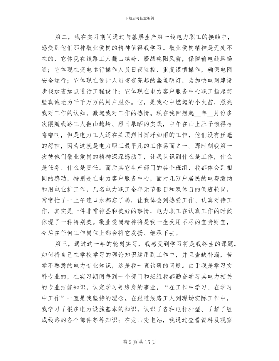 2024电力个人工作总结范本_第2页