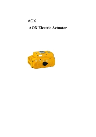 AOX系列阀门电动装置