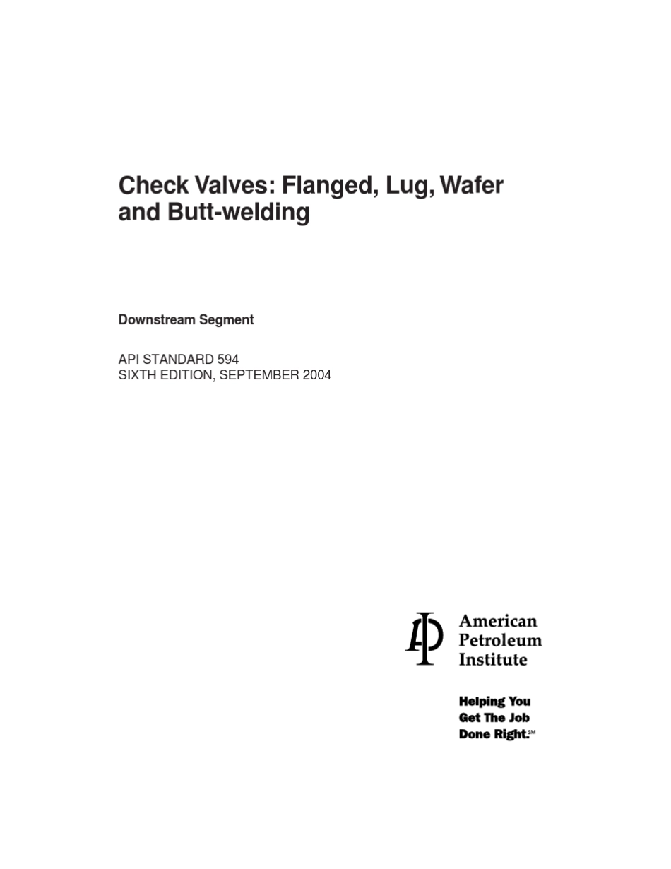 API5942004_checkvalve_flangedlugwaferandbuttwelding_第2页