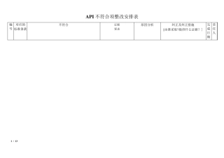 API不符合项整改结果中文