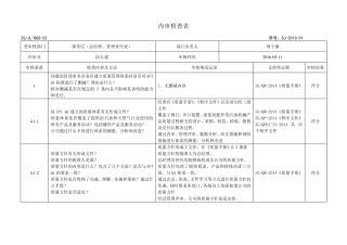 API内审检查表