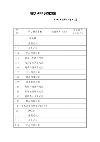 app开发方案范本