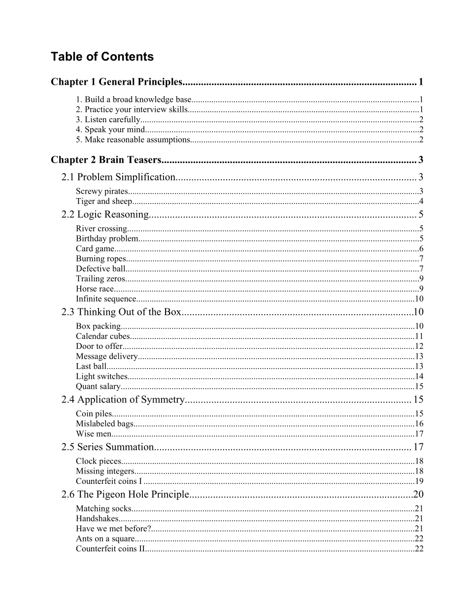 APracticalGuidetoQuantitativeFinanceInterview(Part)_第1页