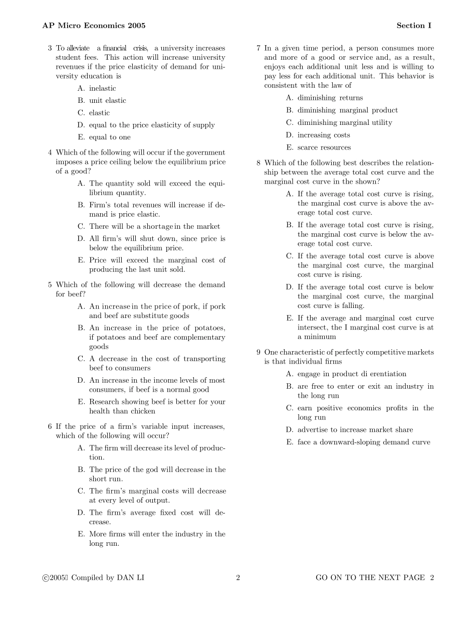 ap_micro_economics_2005_mc_第2页