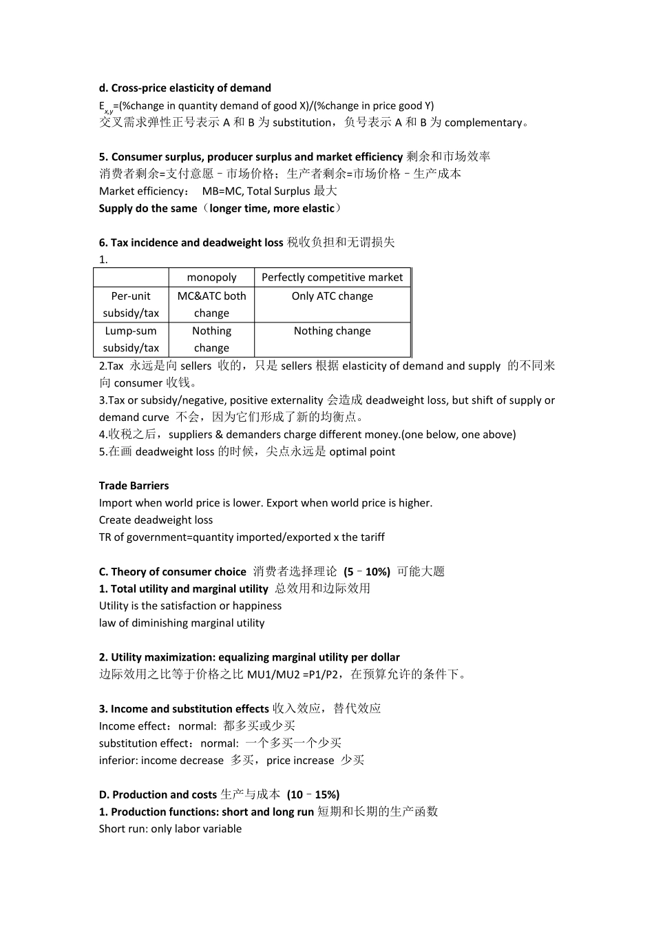AP微观经济梳理_第3页