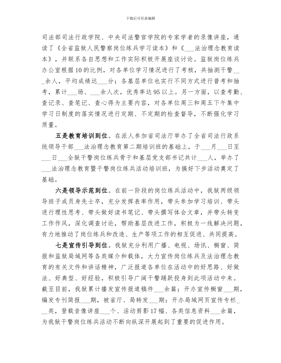 2024监狱系统开展岗位练兵活动总结_第2页