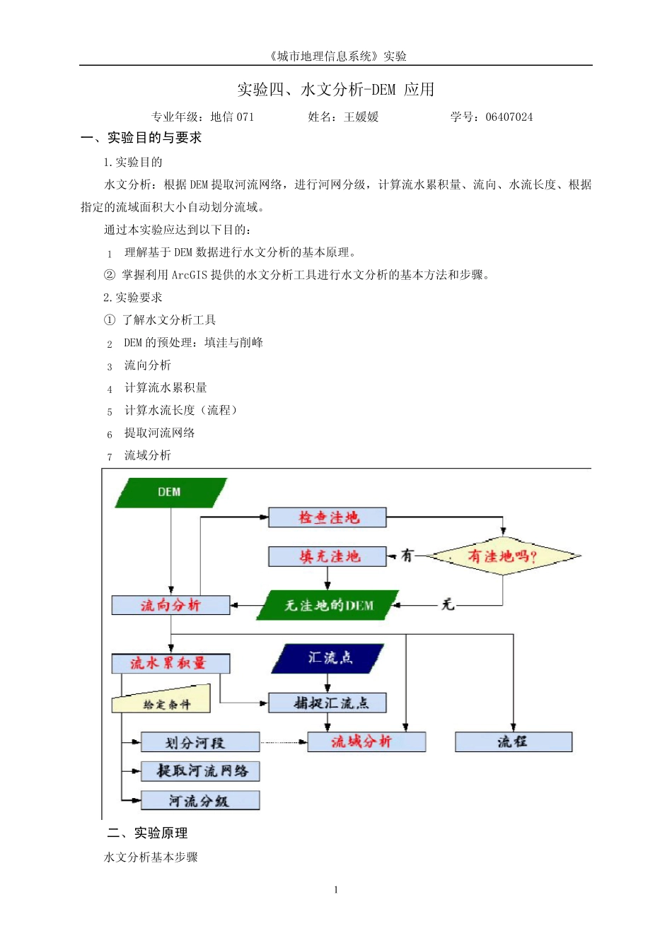 ArcGIS水文分析_第1页