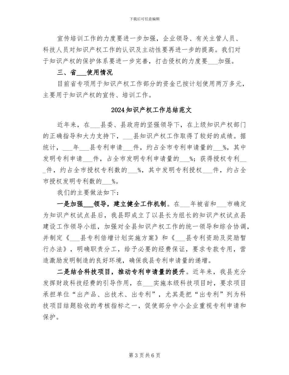 2024知识产权工作总结_第3页
