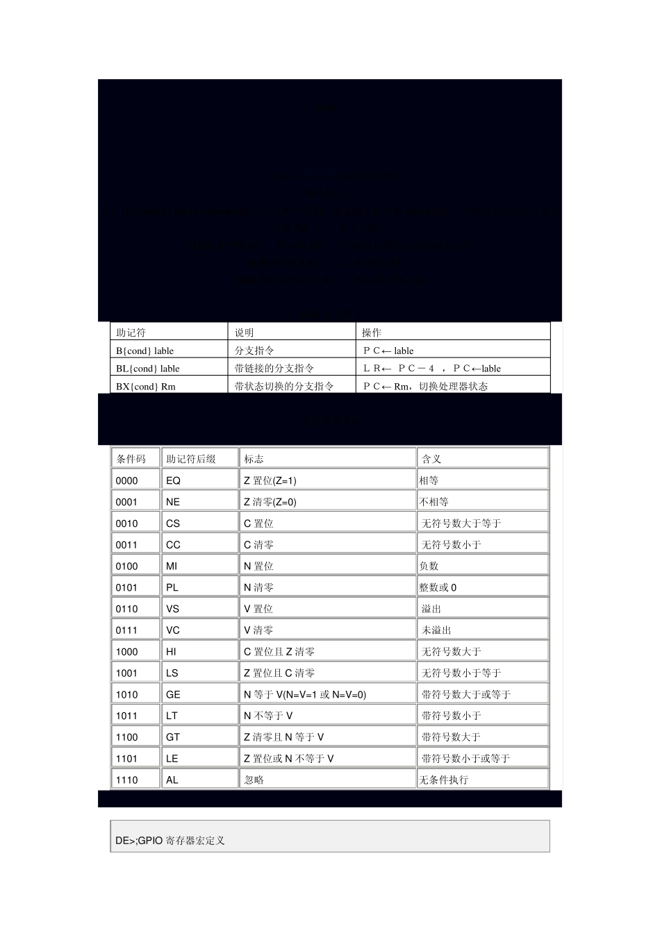 ARM常用汇编指令_第3页