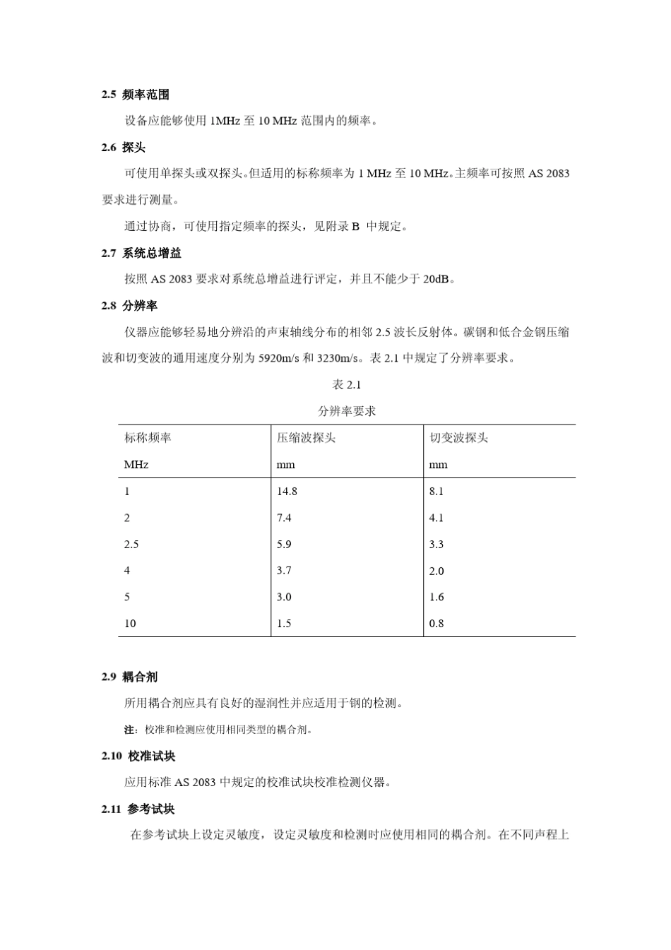 AS1065无损检测碳钢和低合金钢锻件的超声检测。_第2页