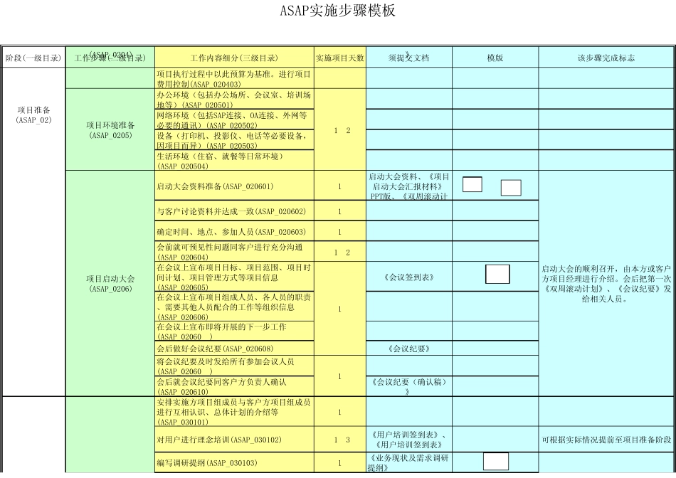 ASAP实施步骤模板(综合)_第3页
