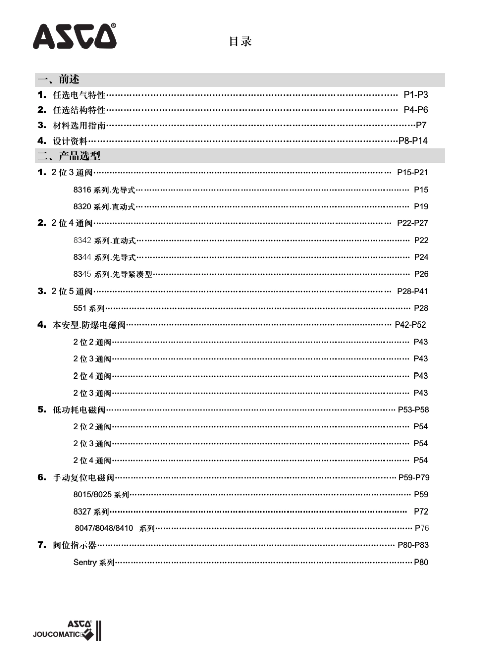 asco电磁阀综合选型中文样本_第1页