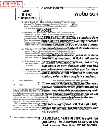 ASMEB18.6.11981(R1997)英制木螺钉