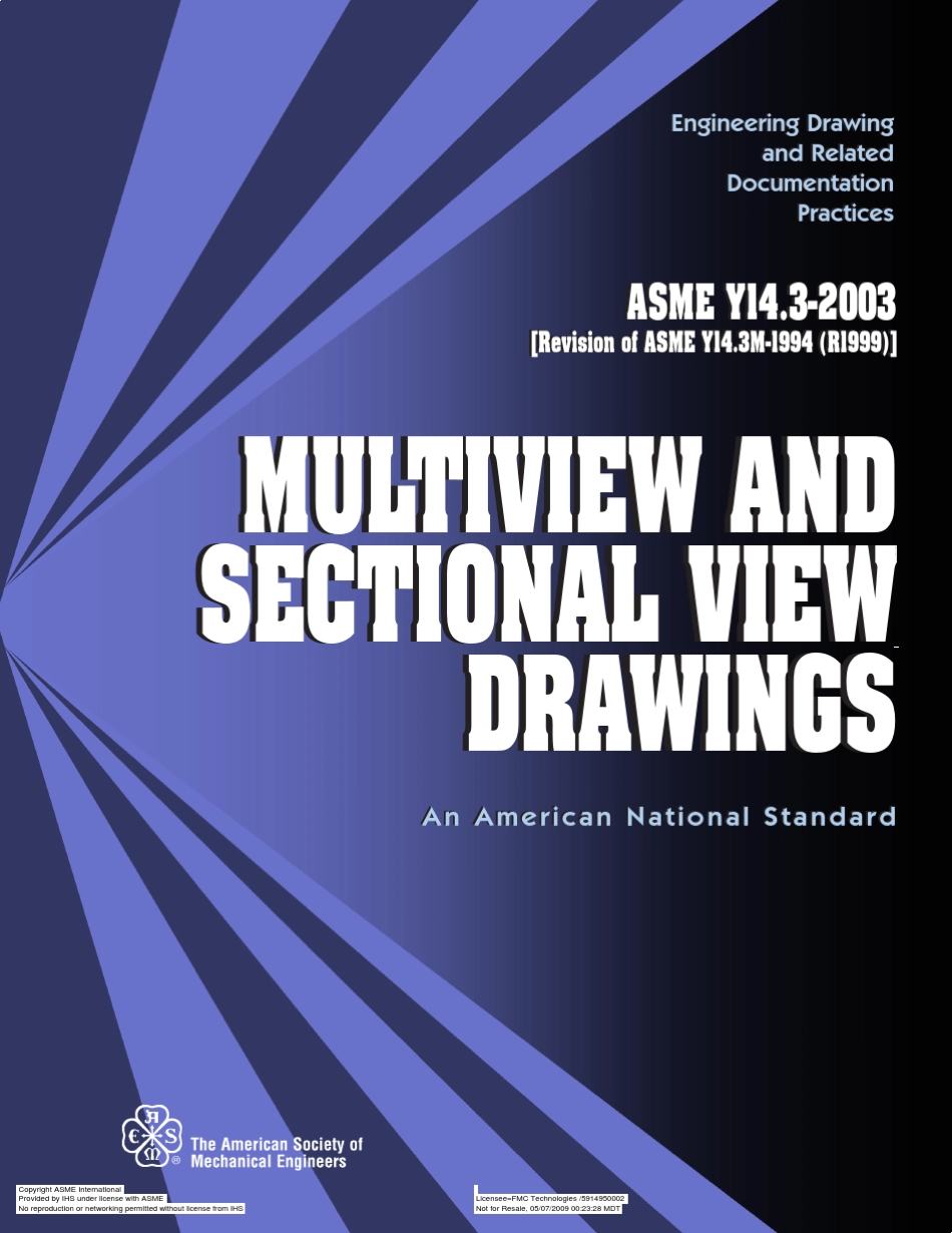 ASMEY14.3,MultiviewandSectionalViewDrawings_第1页