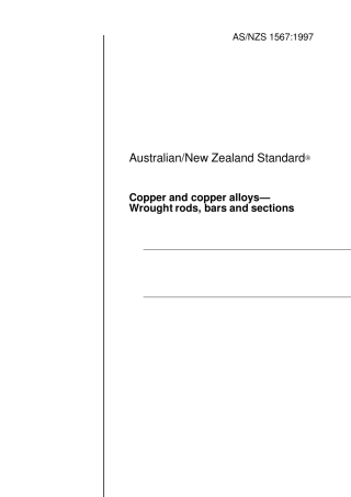 ASNZS15671997铜和铜合金锻造铜棒,铜块和零件
