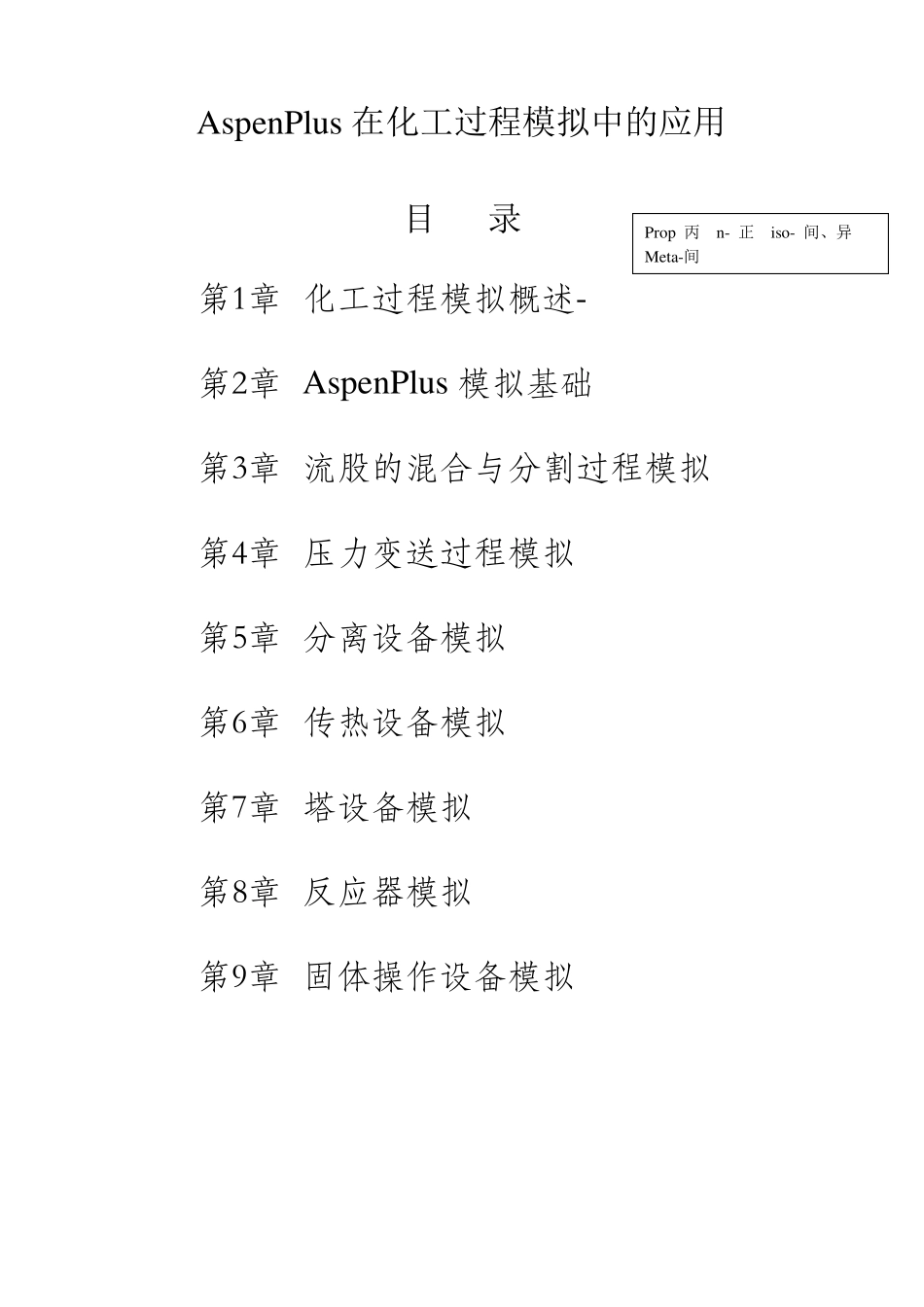 AspenPlus在化工过程模拟中的应用_第1页