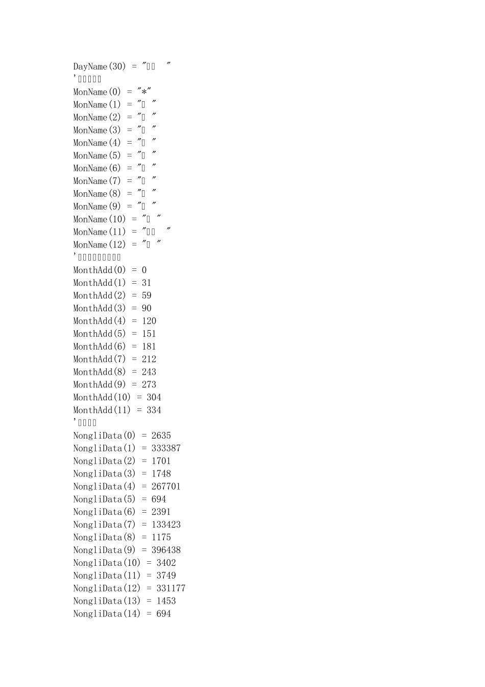 ASP显示农历代码_第3页