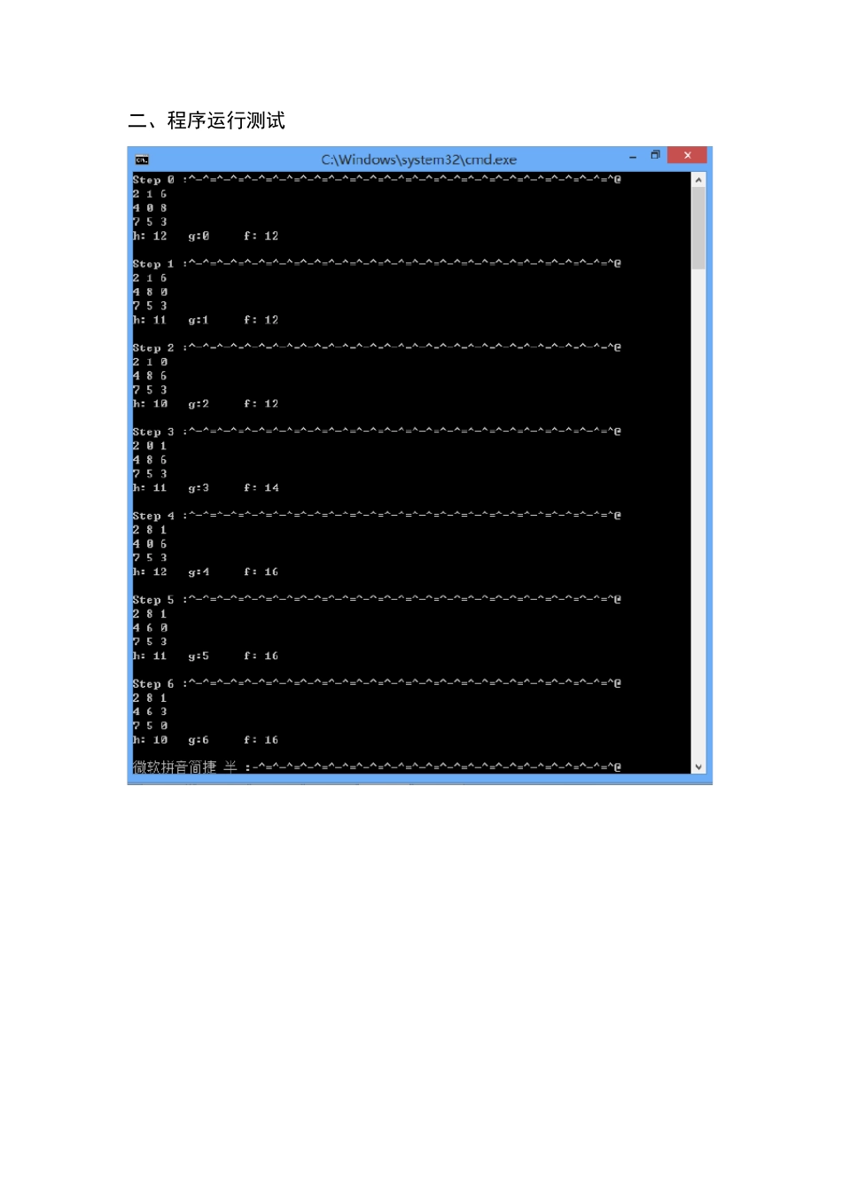 Astar算法八数码问题C++报告+代码+详细注释_第1页