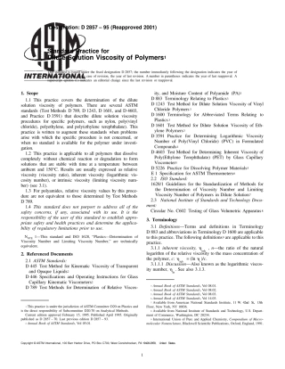 ASTM+D+2857(高聚物的稀释溶液的粘度)