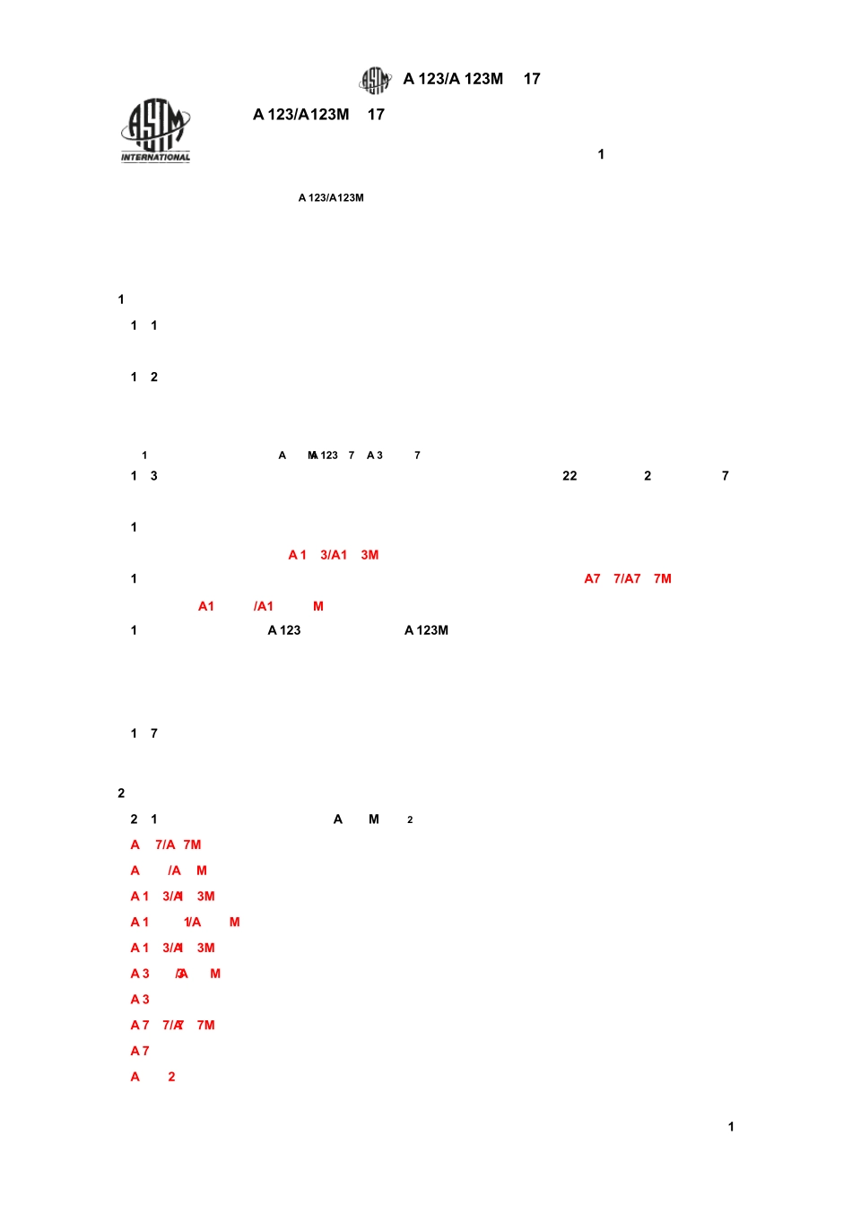 ASTMA12317钢铁制品的锌镀层(热浸镀)_第1页