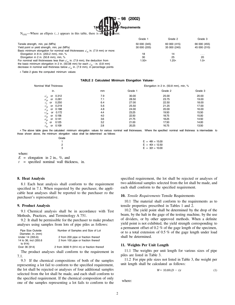 ASTMA252–98(Reapproved2002)_第2页