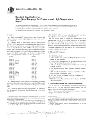 ASTMA336amp;A336M2003a压力与高温部件用合金钢锻件规格
