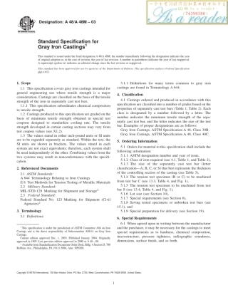 ASTMA48A48M2003GrayIronCasting