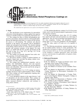 ASTMB73397金属表面化学镀镍磷层规范标准