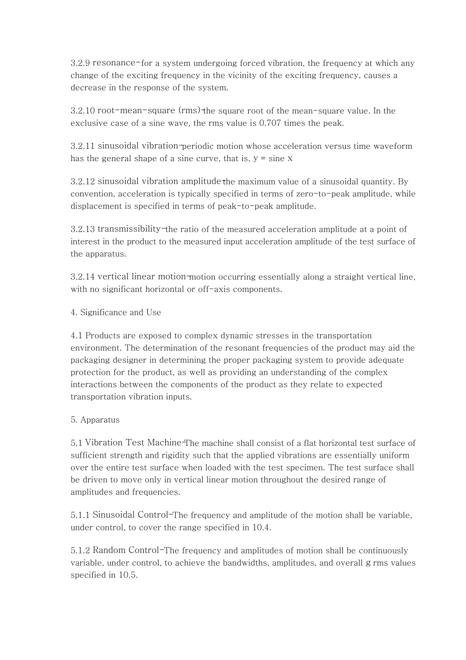 ASTMD358095产品振动实验的试验方法(垂直正弦曲线运动)_第3页