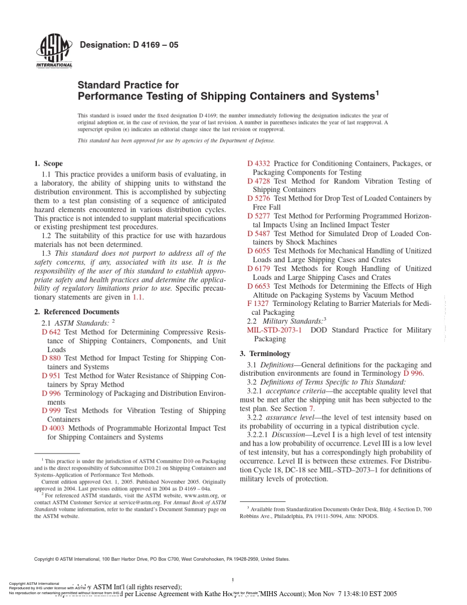 ASTMD4169_2005包装标准_第1页