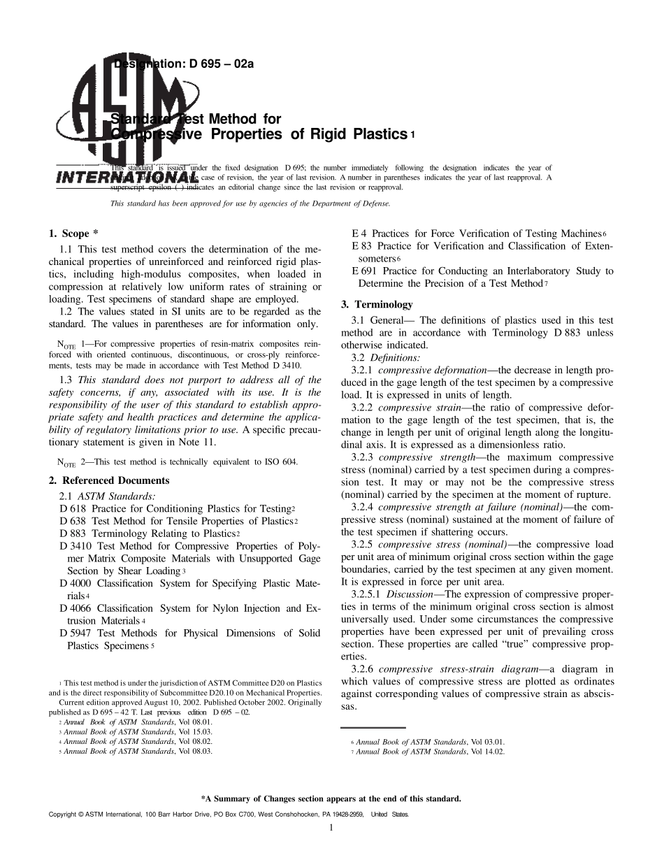 ASTMD69502A塑料压缩_第1页